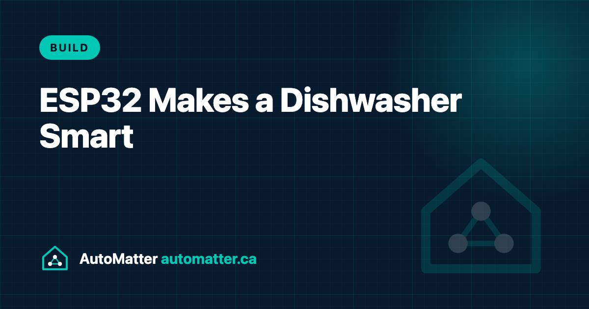 A Dumb Dishwasher Gets Smart: ESP32 in the Door Reads Its Own Serial Protocol