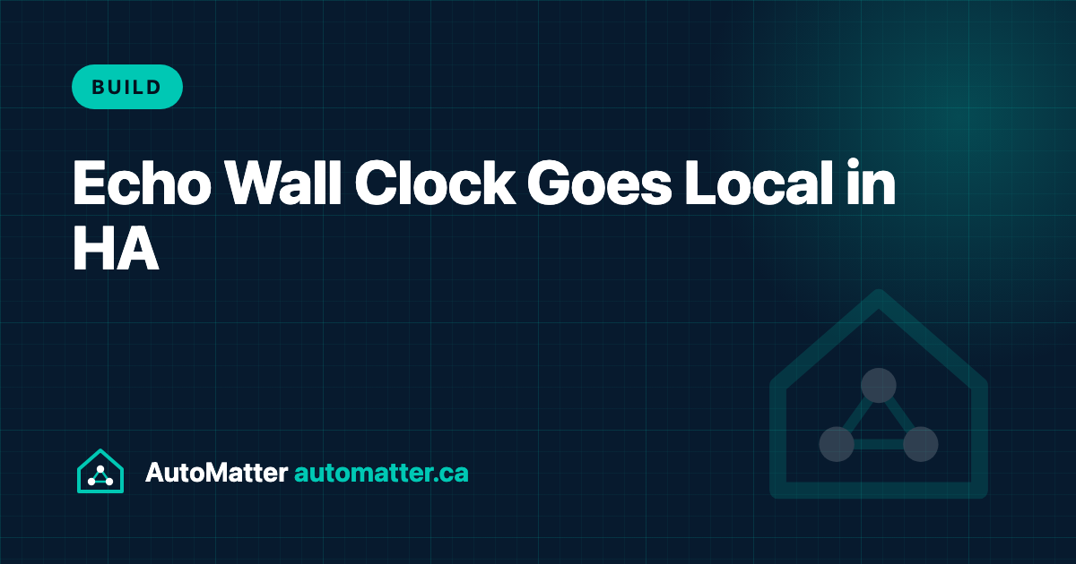Echo Wall Clock Runs Locally in Home Assistant: Timers on the LED Ring