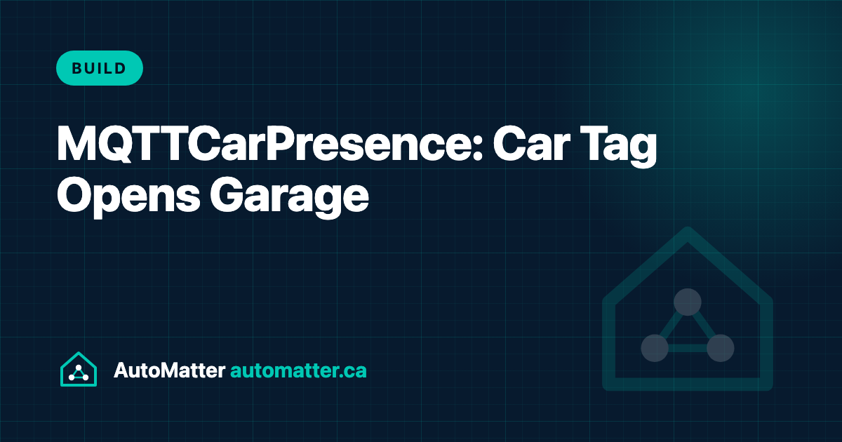 MQTTCarPresence: A Wi-Fi Car Tag That Opens Your Garage Door via Home Assistant