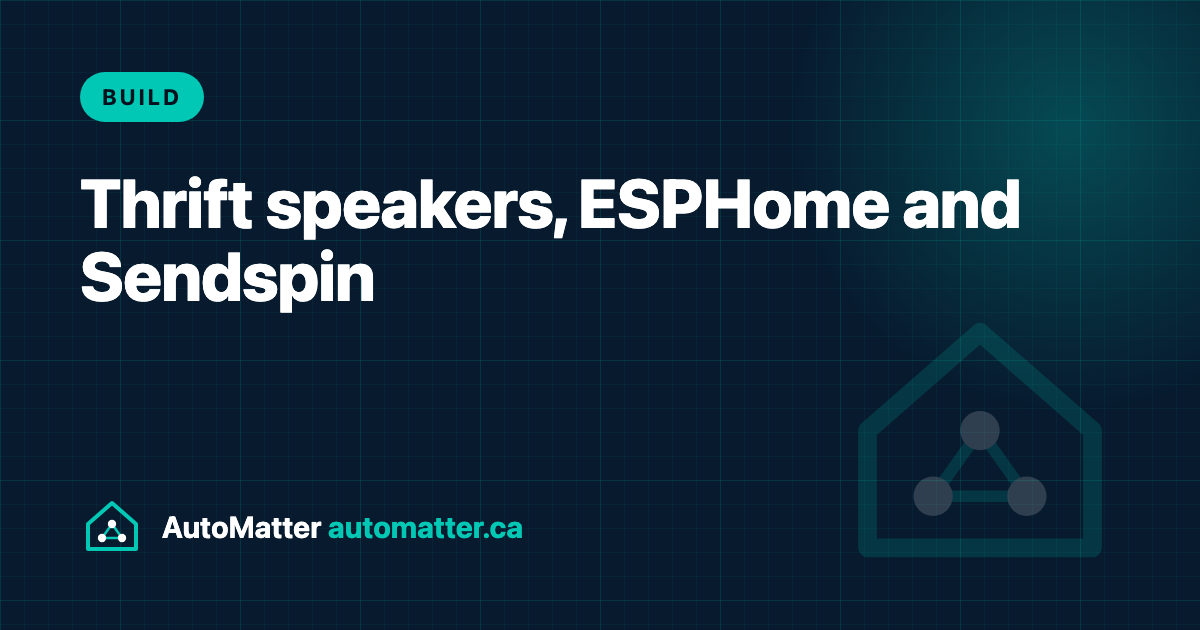 Thrift-Store Speakers Become a Stereo Pair with ESPHome and Sendspin